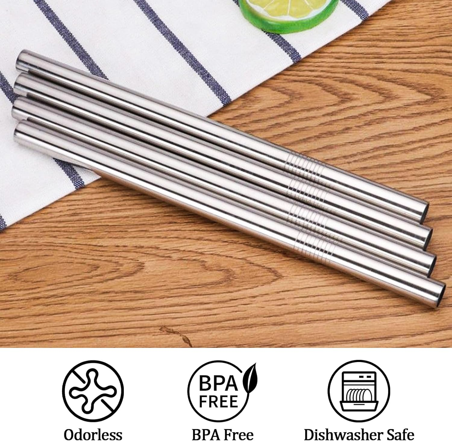 6 Pack Stainless Steel Straws for Stanley Tumblers with Brush