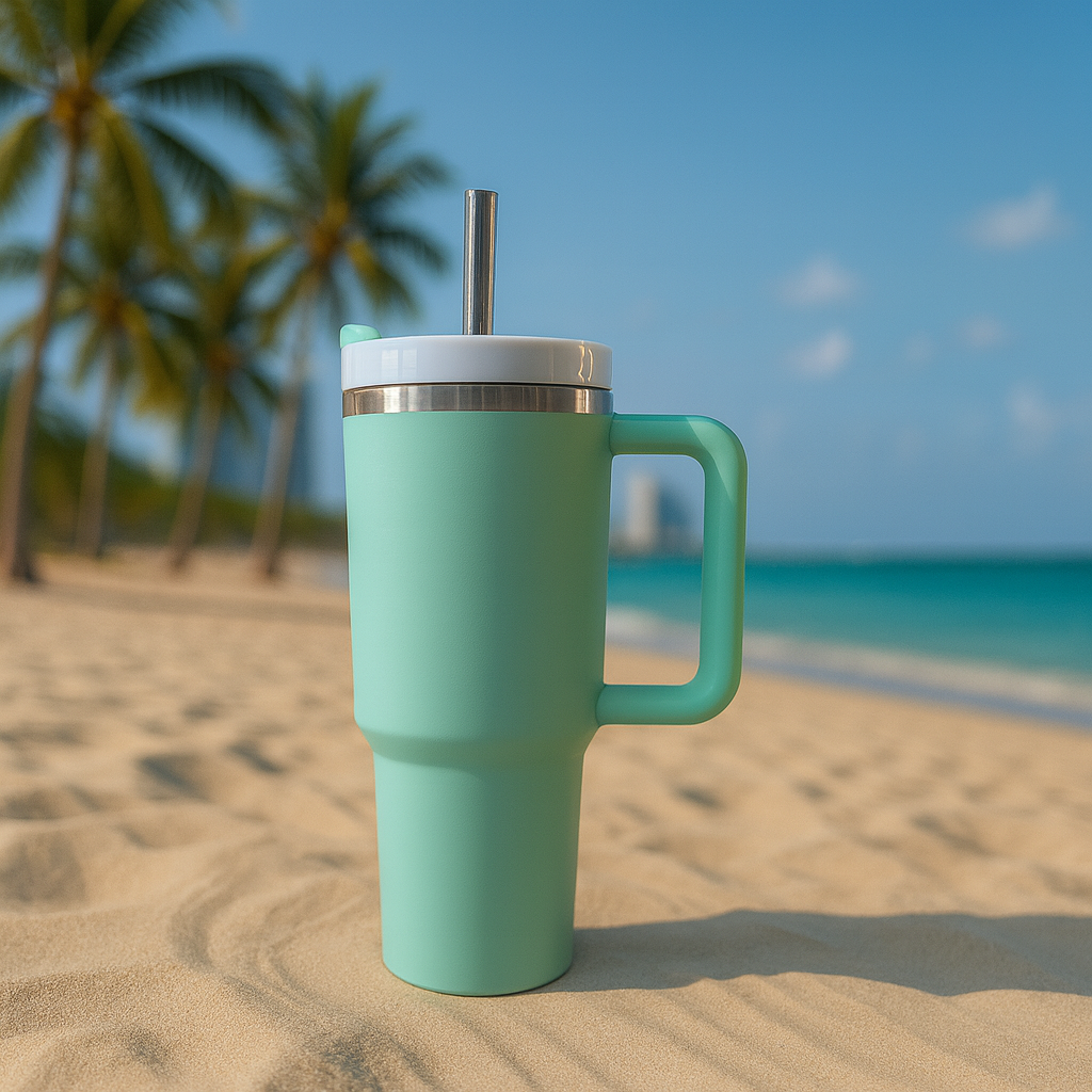 40 oz Handled Tumbler Standard Matte - Light Green