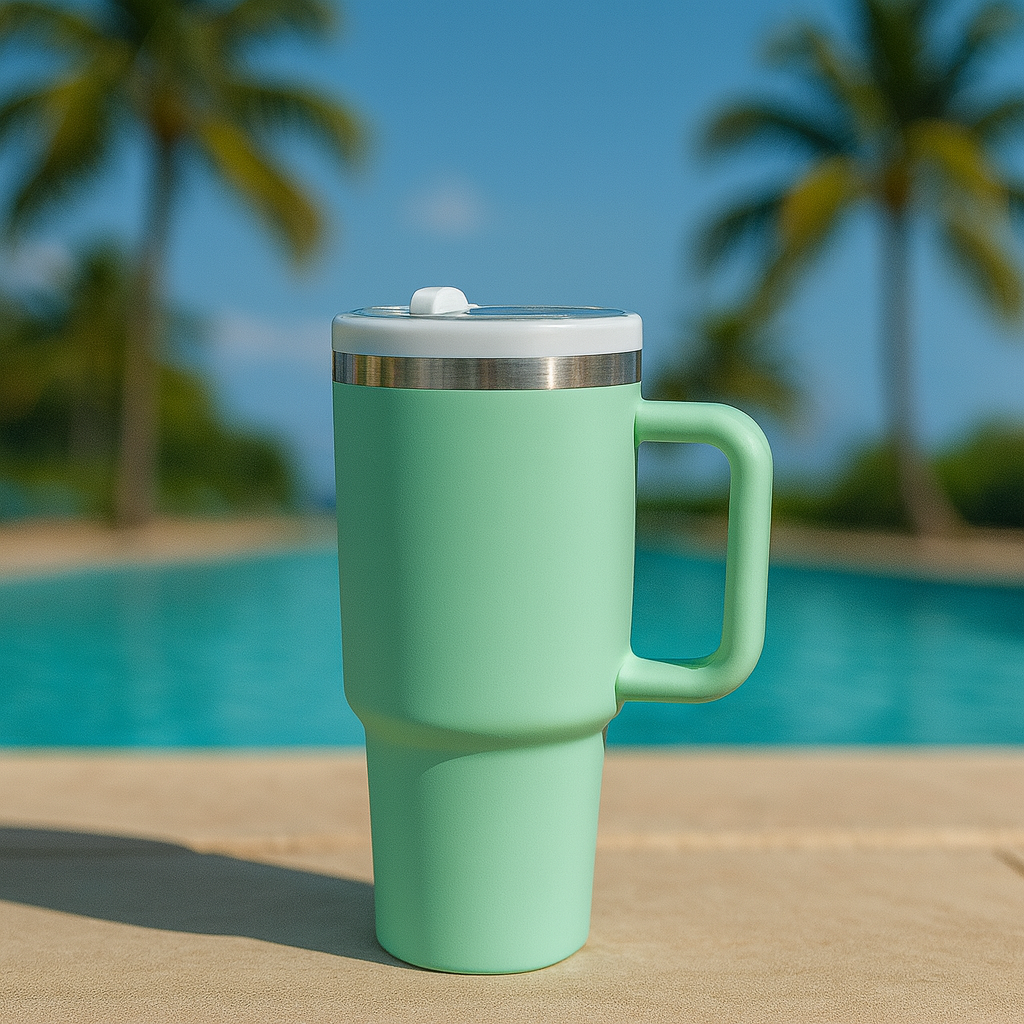 40 oz Handled Tumbler Standard Matte - Light Green
